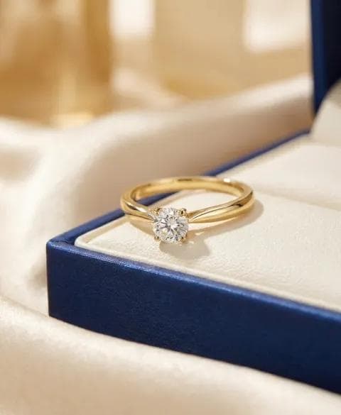 Anillo Solitario Oro 18k